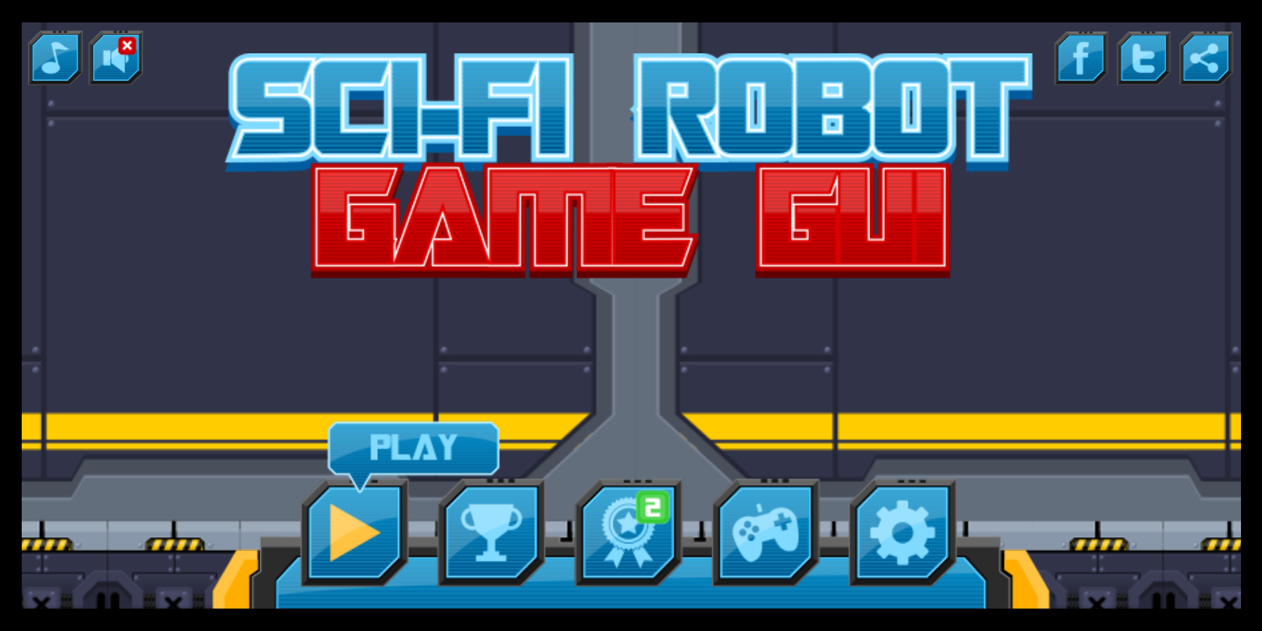 Sci-fi Robot Game GUI