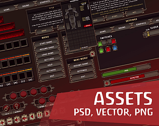 Horror Game PSD UI Kit