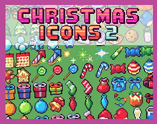 Christmas treats 32x32 icons pixel art! by ToffeeHazel