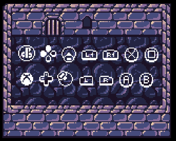 Pixel Art Controller Fonts