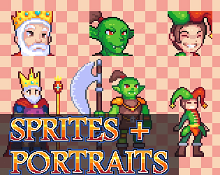People in Medieval Avatar Icons Pixel Art 