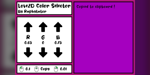 Cover image for Love2D Color Selector