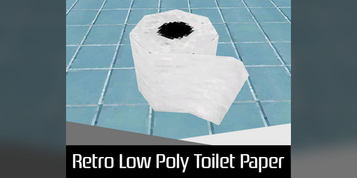 Retro Low Poly PSX Style Toilet Paper by MBDesigns