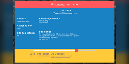 Cover image for Character Life Script Generator
