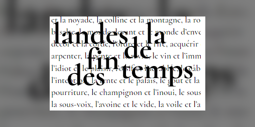 Cover image for landes de la fin des temps