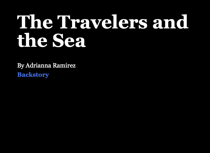 The Travelers and the Sea