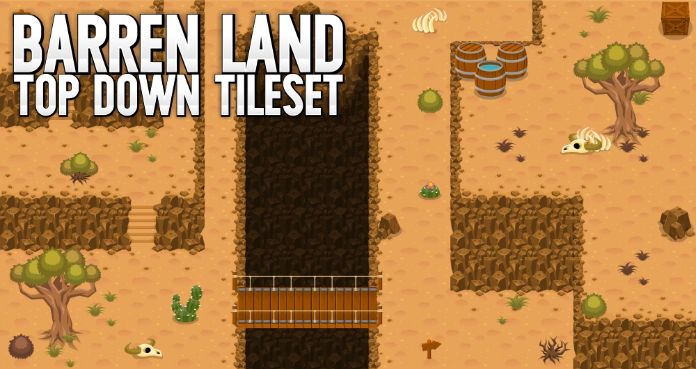 Barren Land - Top Down Tileset