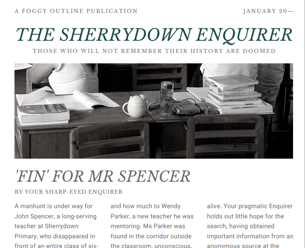 Cover image for Sherrydown Enquirer 1: Playtime