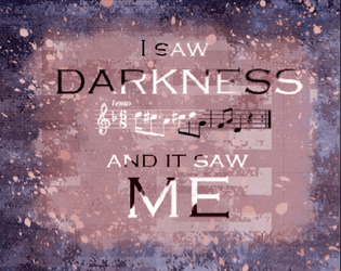 I saw DARKNESS and it saw ME   - poetic mini-zine fold-your-path-adventure game 