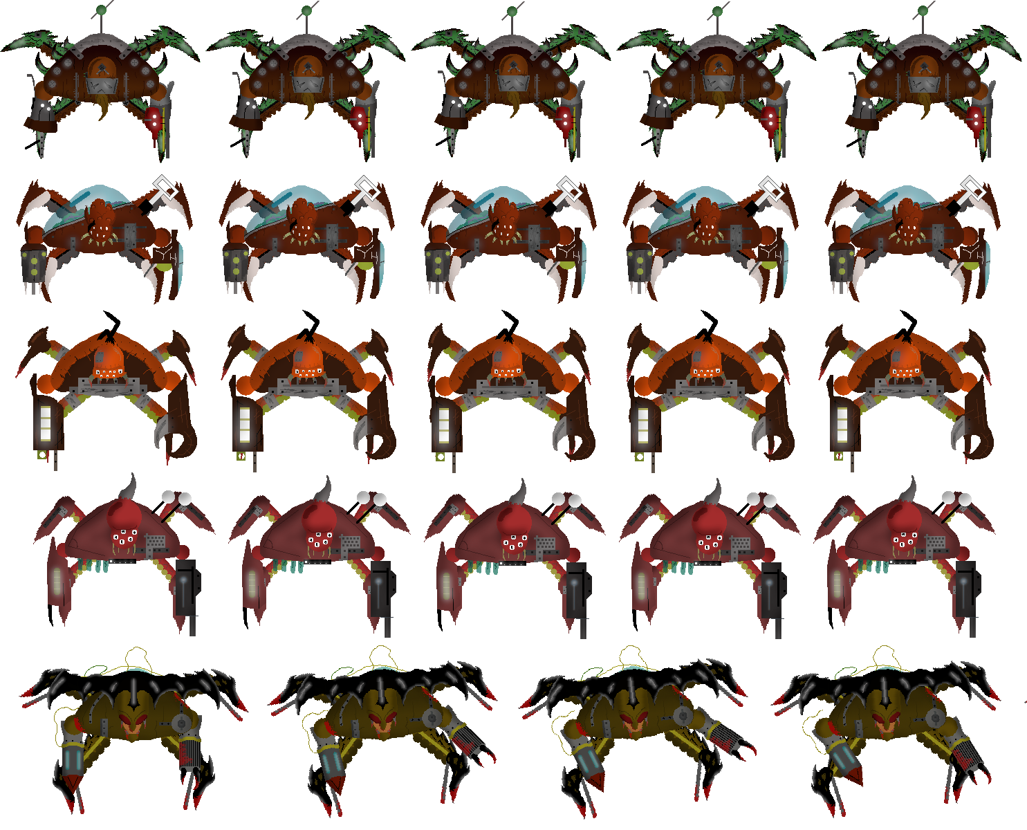 Top Down 2D Crab Enemies by Monkeystein Studios