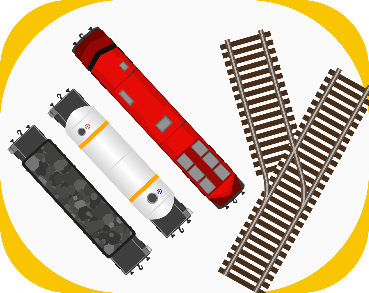 2D Top-Down Freight Train Assets by Turbo Developement Team