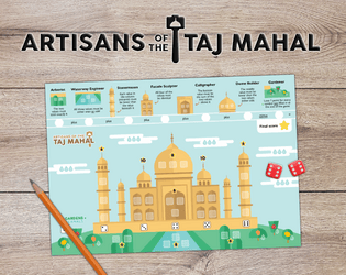 Artisans of the Taj Mahal   - Build India's iconic mausoleum in this family-weight roll and write game! 