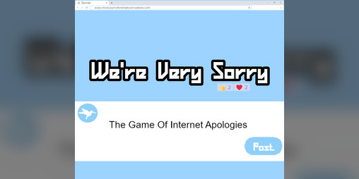 Cover image for We're Very Sorry
