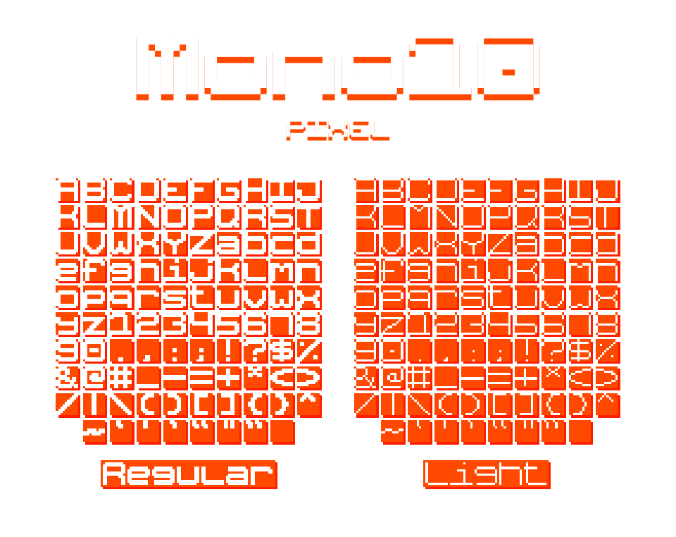 Mono10 Pixel Font (FREE - OFL)