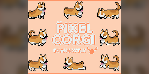 Spotted Corgi Sprites Game Asset, Game Assets