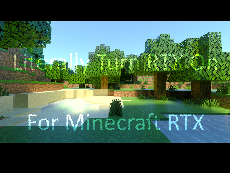 Literally Turn RTX on for Minecraft RTX