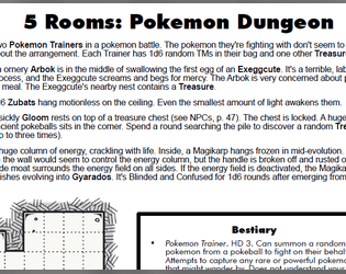5 Rooms: Pokemon Dungeon   - 5 Rooms for Pokemon Dungeon Crawler 