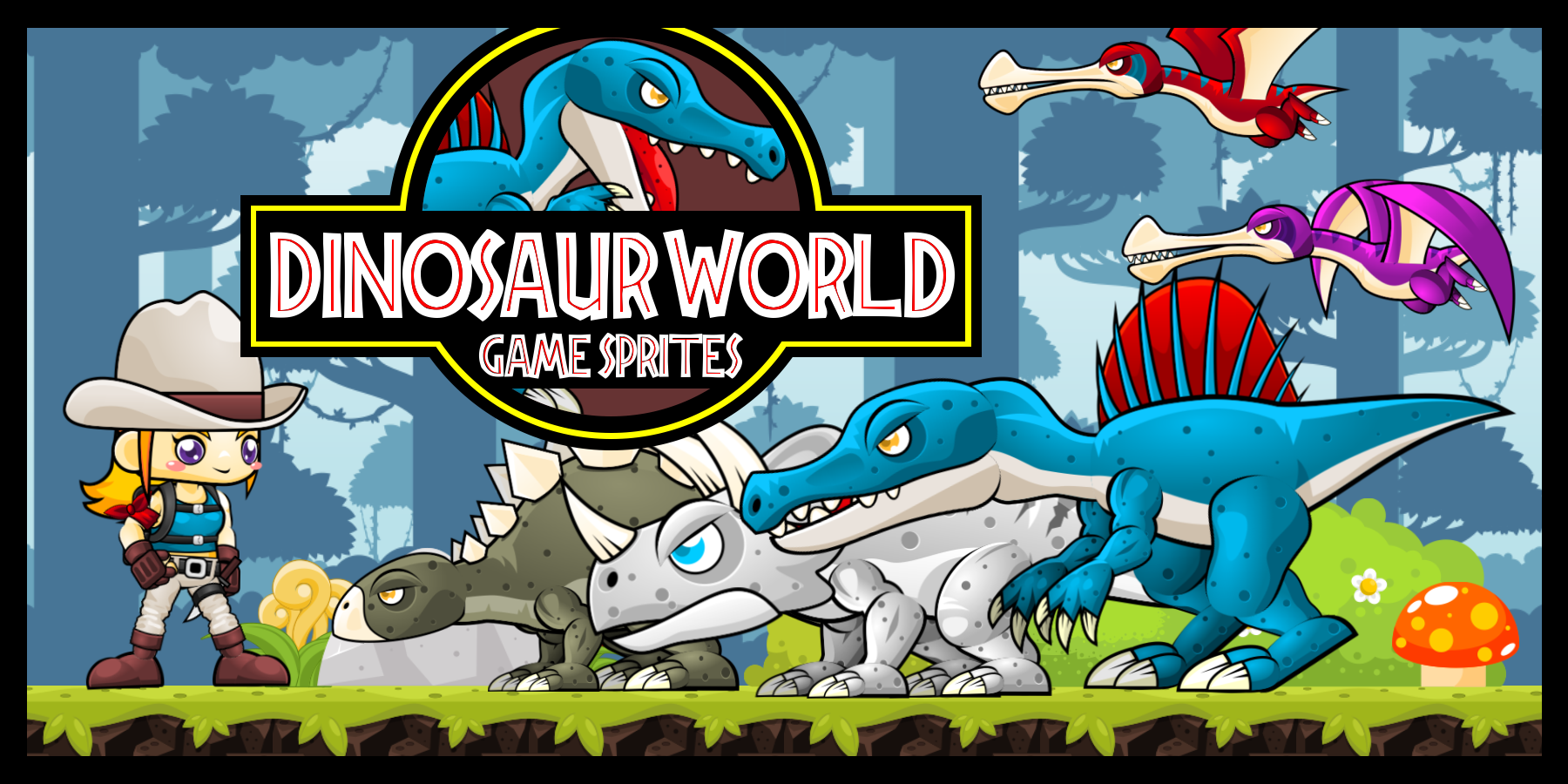 Dinosaur World - Platformer Sprites