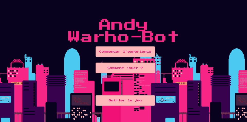 Fond du menu de Andy Warho-Bot