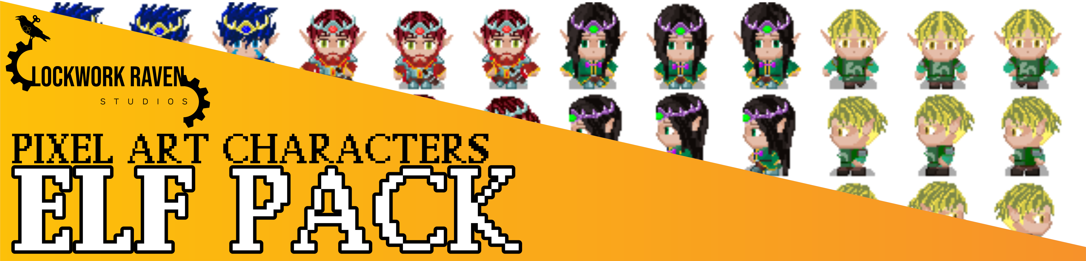 Pixel Art Characters - Elf Pack