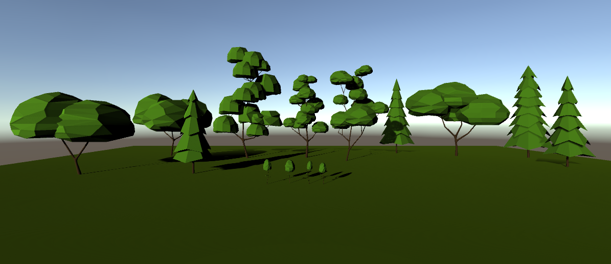 Low Poly Tree Pack Flat
