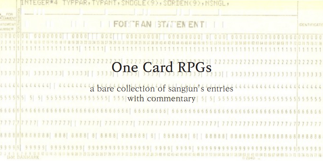 Cover image for One Card RPGs: A Bare Collection
