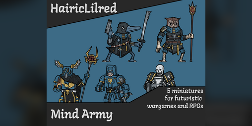 Cover image for Hairic Paper Minis - Wargame Mind Army pack