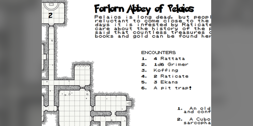 Cover image for One Page Dungeon - Forlorn Abbey of Pelaios