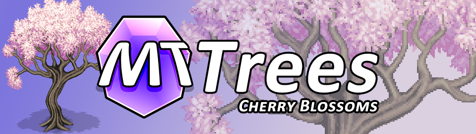 Mega Tiles Trees: Cherry Blossoms Pixel Tiles