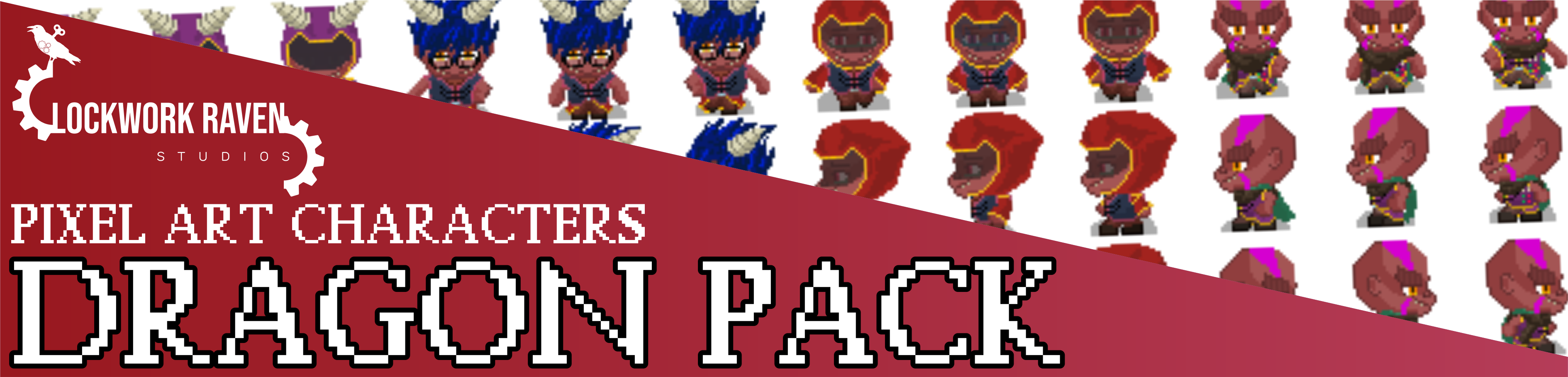Pixel Art Characters - Dragon Pack