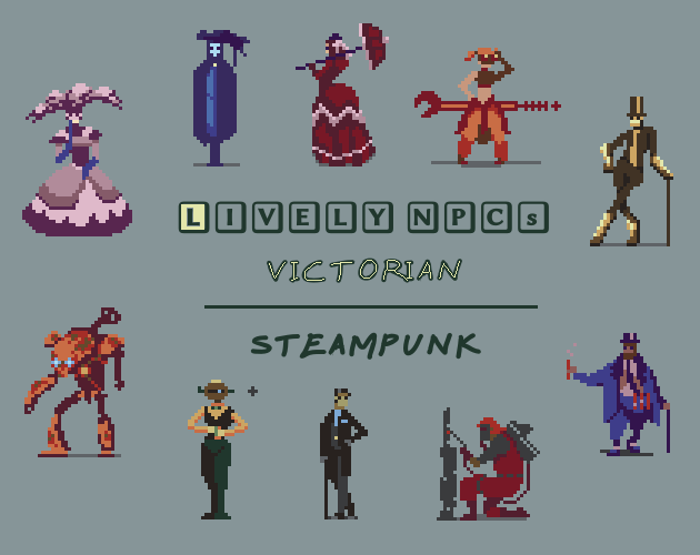 Lively NPCs: victorian steampunk pack