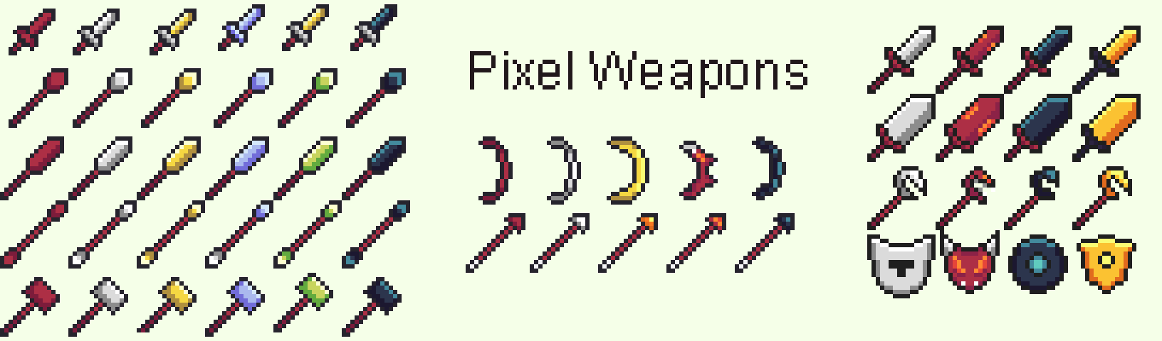 Pixel RPG Style Weapons