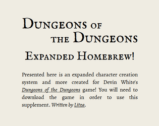 Dungeons of the Dungeons Supplement  