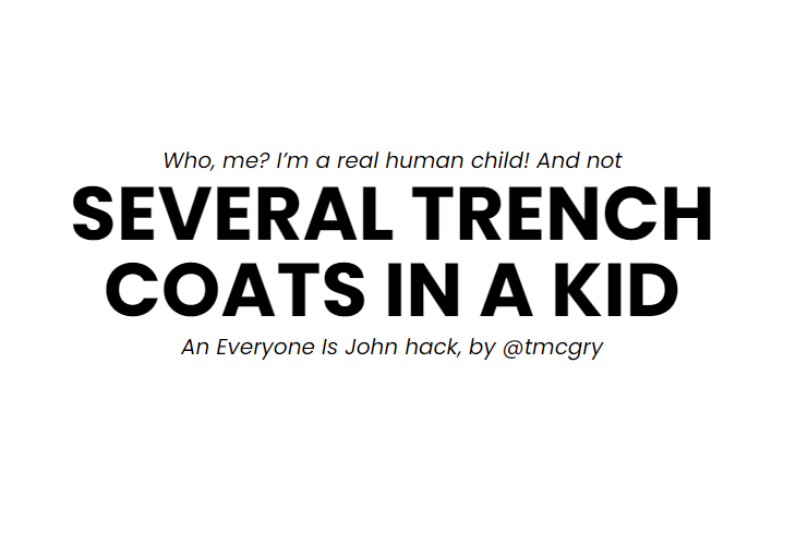 Cover image for SEVERAL TRENCH COATS IN A KID