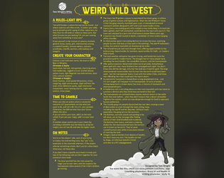 Weird Wild West - A One-Page RPG  