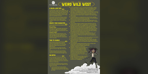Cover image for Weird Wild West - A One-Page RPG