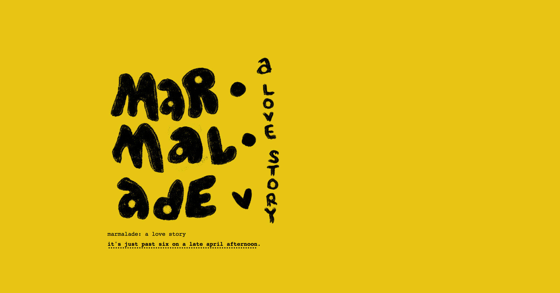 Cover image for marmalade: a love story