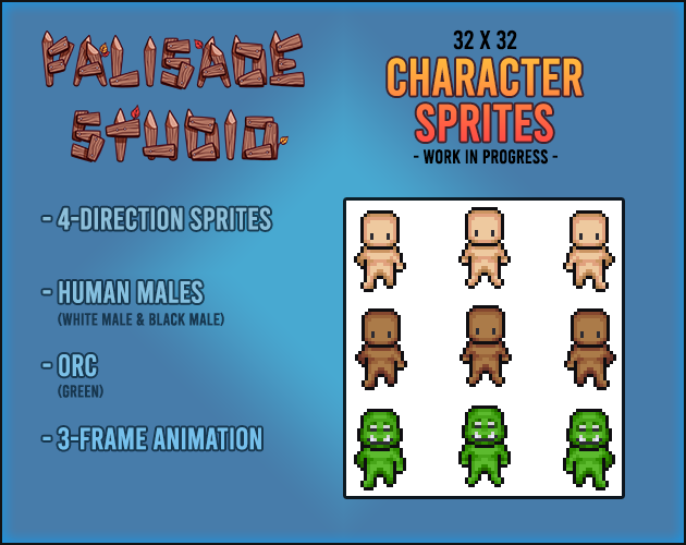 32X32 Sprite Sheet Characters - Colaboratory