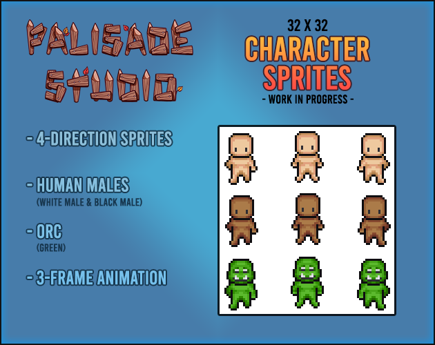 PIPOYA FREE RPG Character Sprites 32x32 by Pipoya