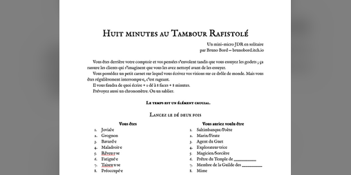 Cover image for Huit minutes au Tambour Rafistolé