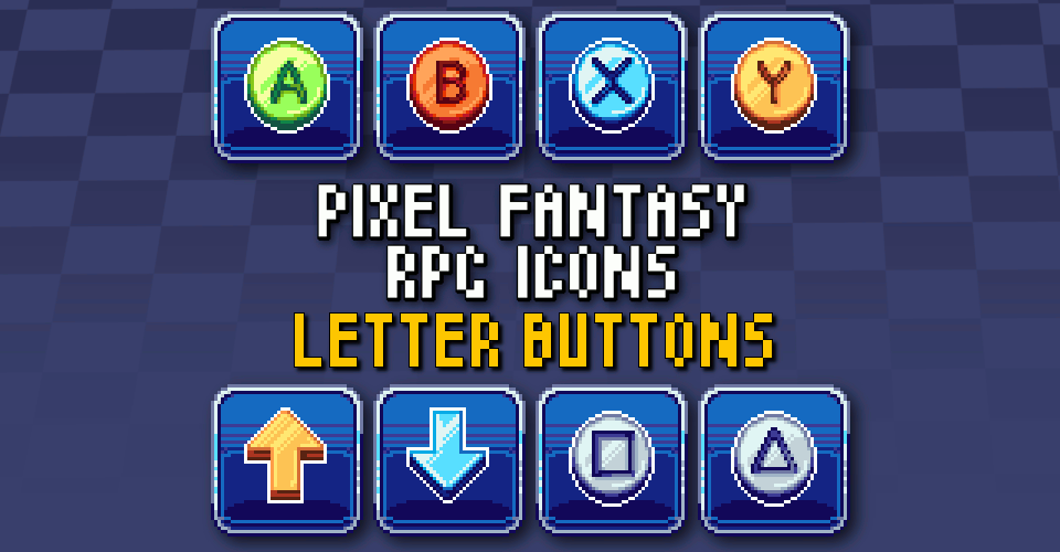 PIXEL FANTASY RPG ICONS - Letter Buttons
