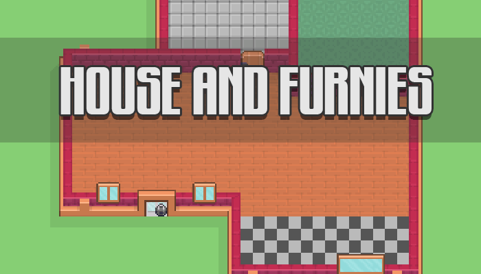pixel house and furnies
