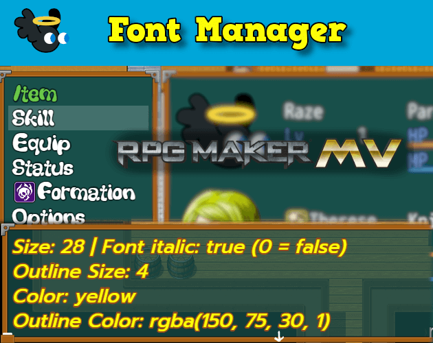 RMMZ Different fonts for dialogues and menu? RPG Maker Forums