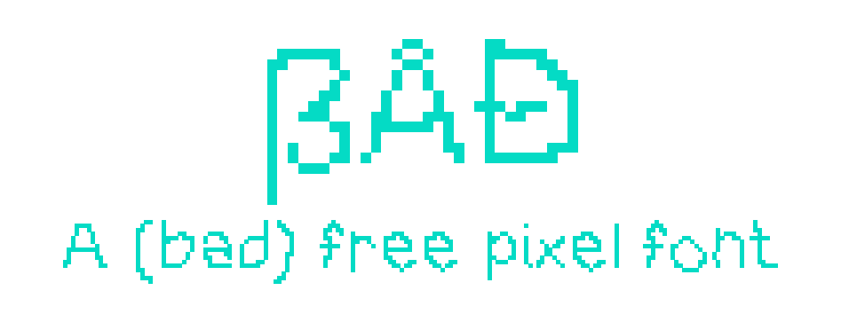 ßÅÐ: A (bad) free pixel font