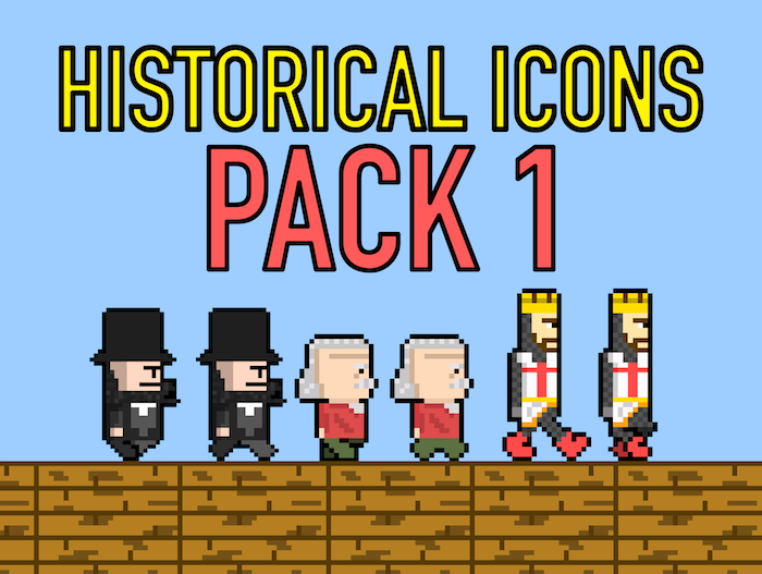 History Icons Pixel Characters Pack 1