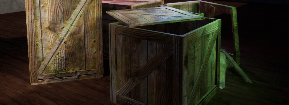 Wooden Crates Worn