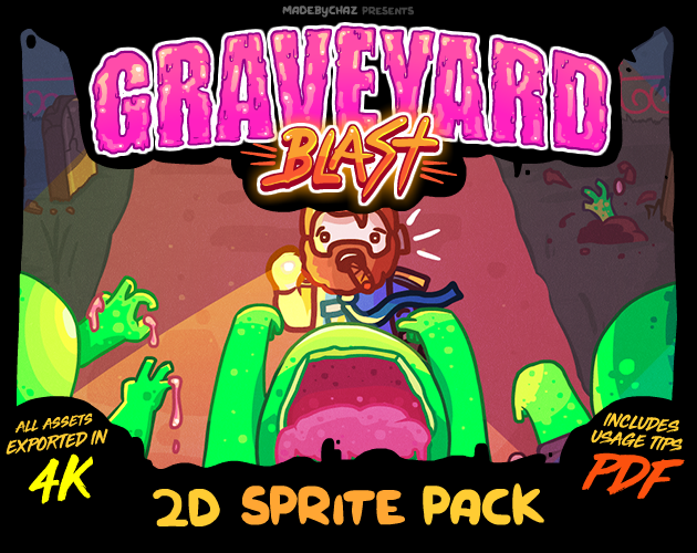 Graveyard Blast - 2D Game Sprites Asset Pack by Chaz