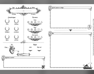 Une feuille de personnage alternative pour Cthulhu Hack   - Une feuille de personnage alternative pour la VF du jeu chez les XII Singes (+ une version printer friendly) 