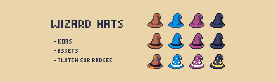 Wizard Hats - Icons/Assets/Sub Badges