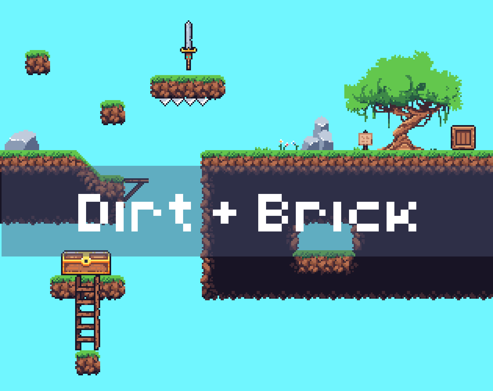 16x16 Dirt + Brick Tileset